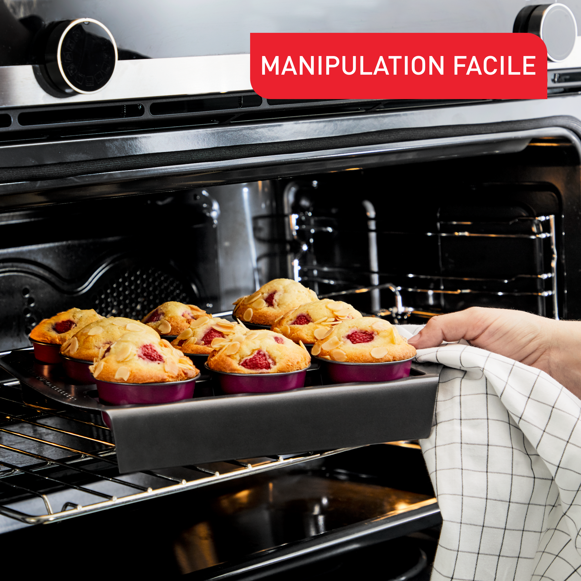 Tefal Creabake J3040204 Backform-Halter Für 6 Einsätze – Grau, Kompatibel Mit Allen Creabake-Formen