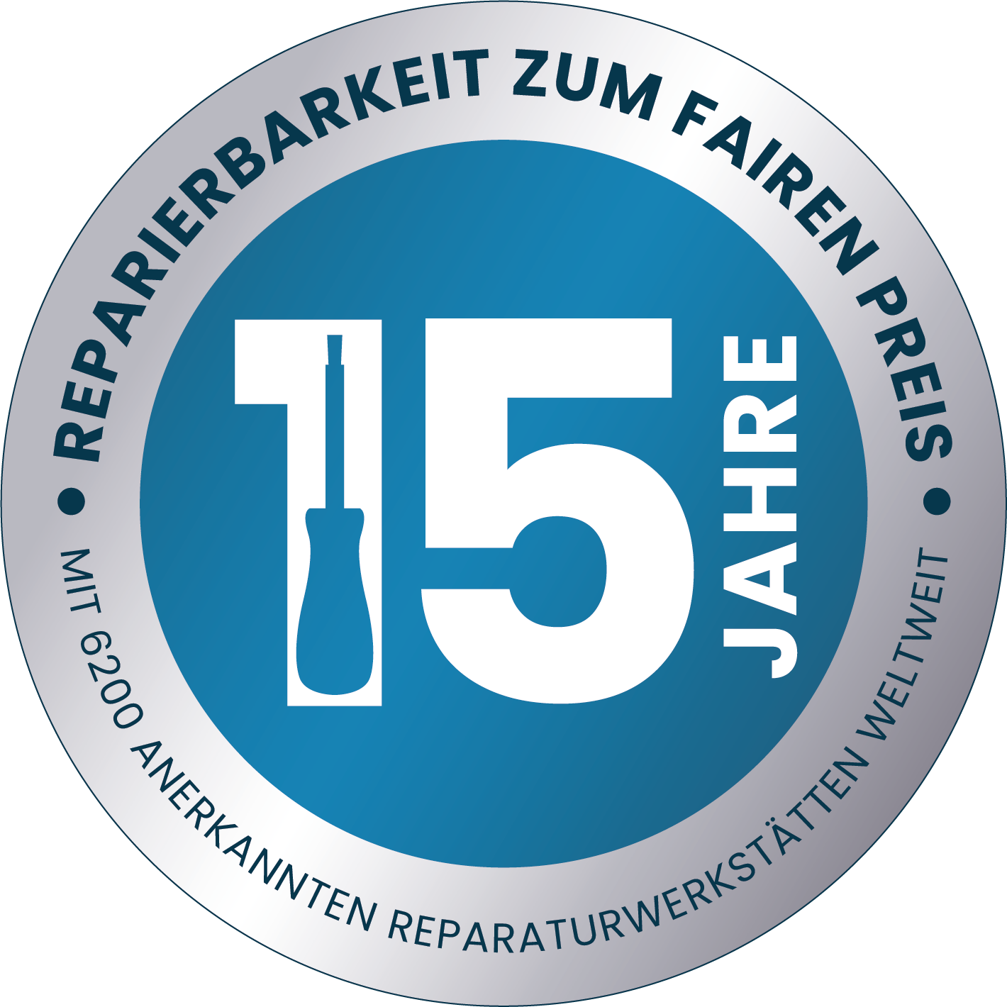 Greek logo for 15 years repairability