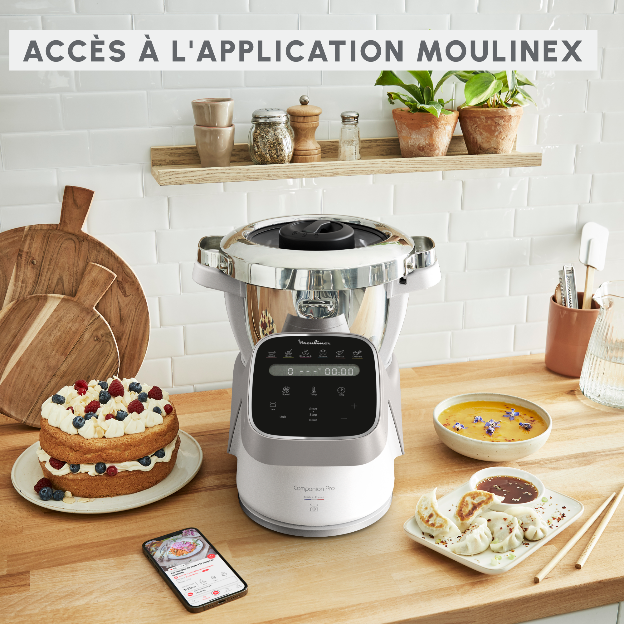 Robot Cuiseur Moulinex Companion HF800 (Blanc) + Accessoires – Occasion