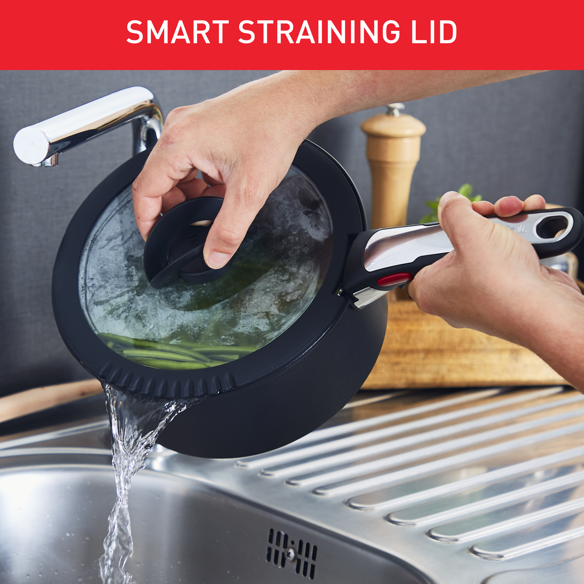 Ingenio Strainer Lids 16/18/20 cm
