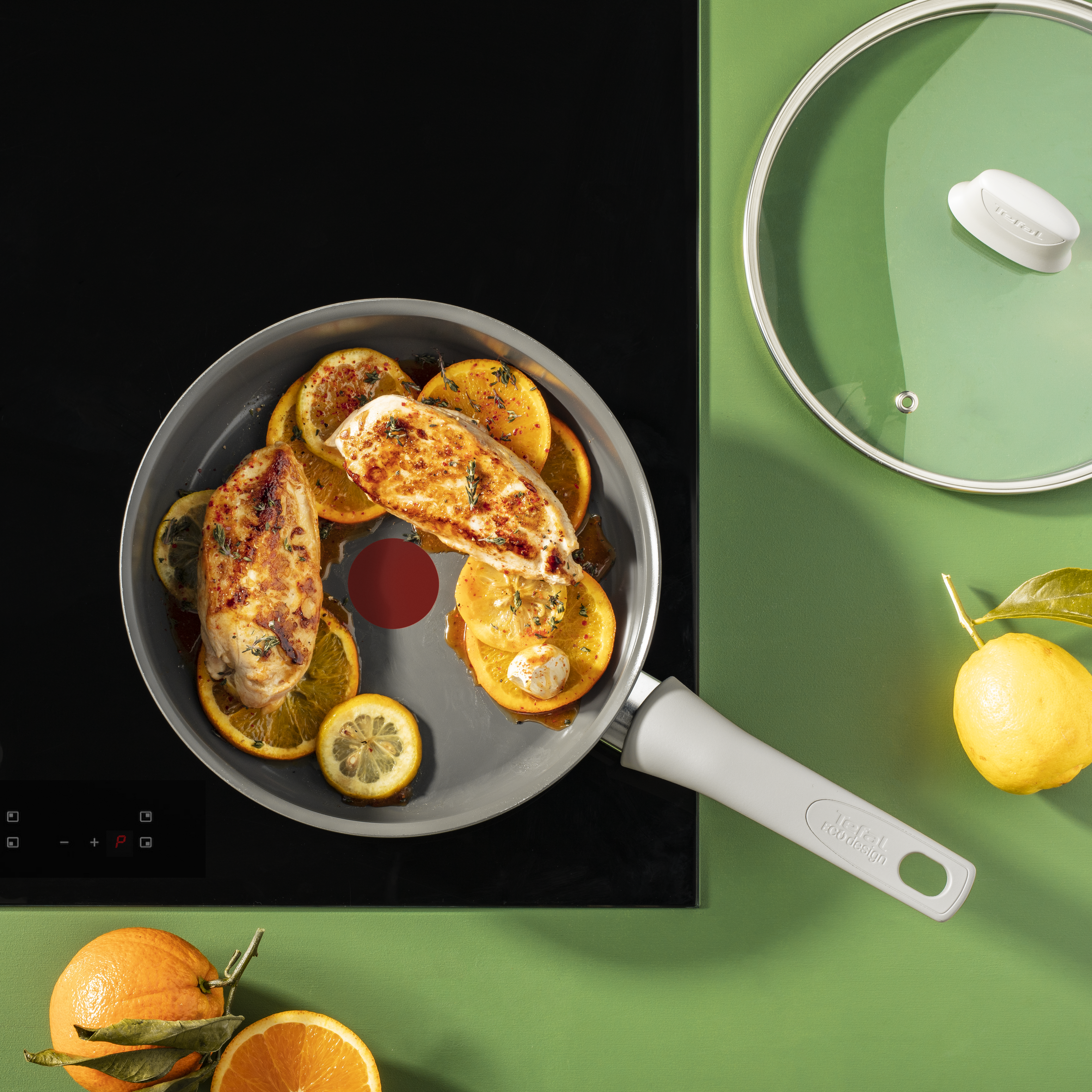 Renew On C4273232 Keramische sauteerpan + glazen deksel - 24 cm - Inductie