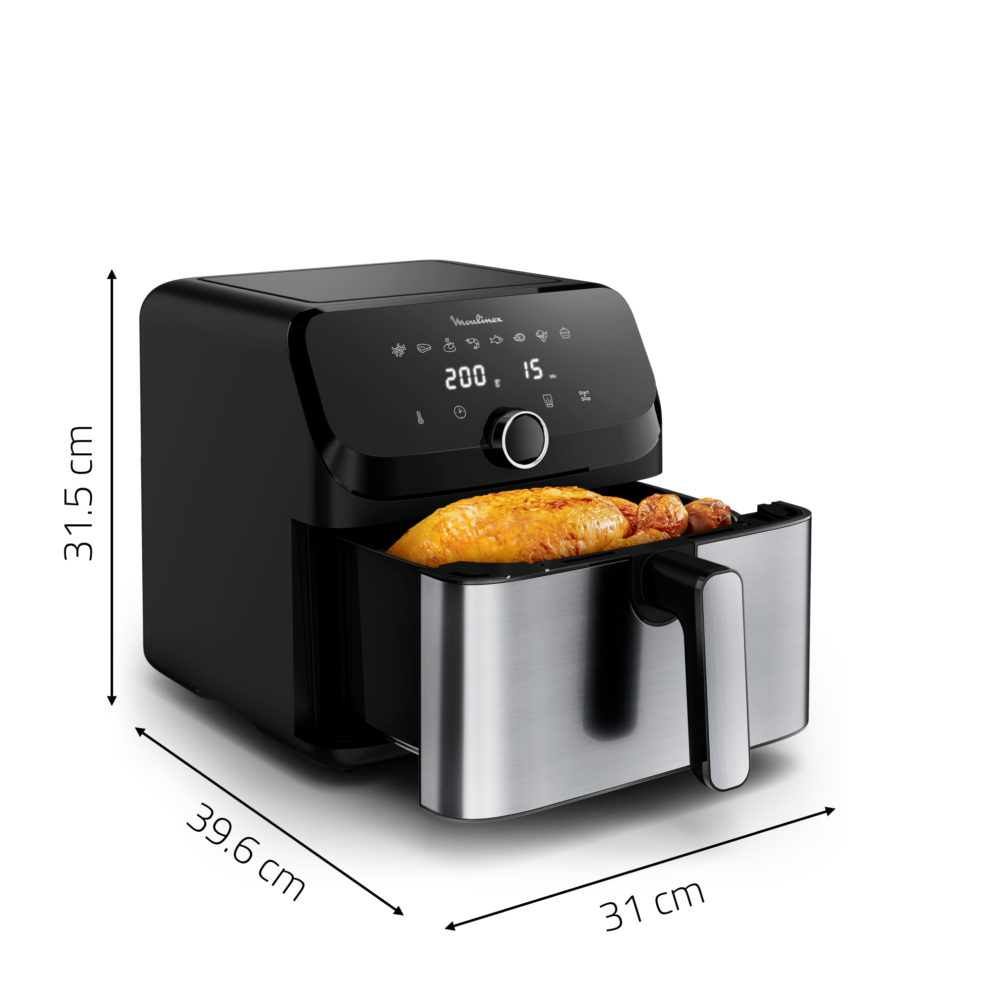 Easy Fry Mega Moulinex, friteuse sans huile, air fryer très grande ...