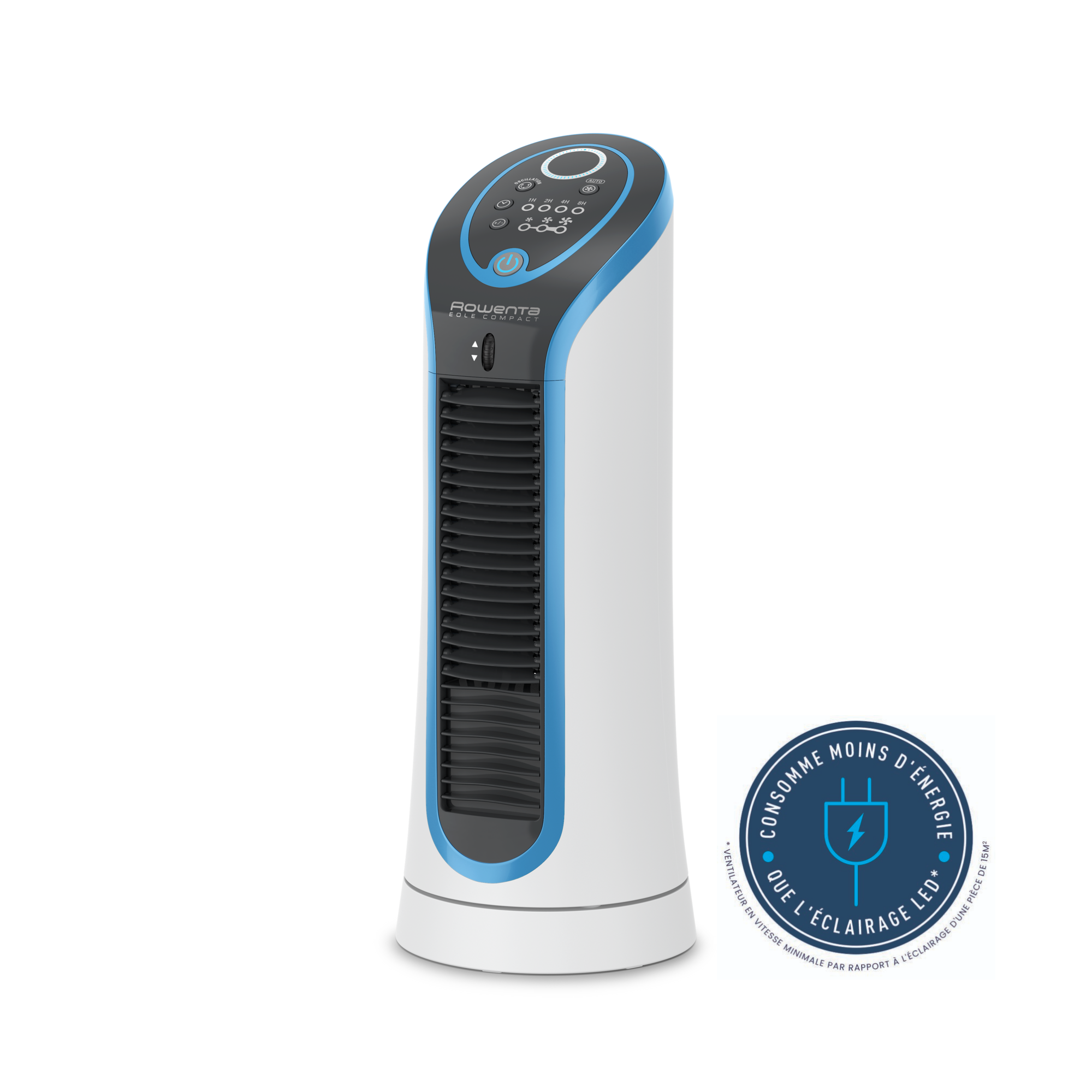 Eole Compact VU6210 Ventilateur colonne - Vitesse d'air : 3,1 m/sec - 3 vitesses - 45 d(B)