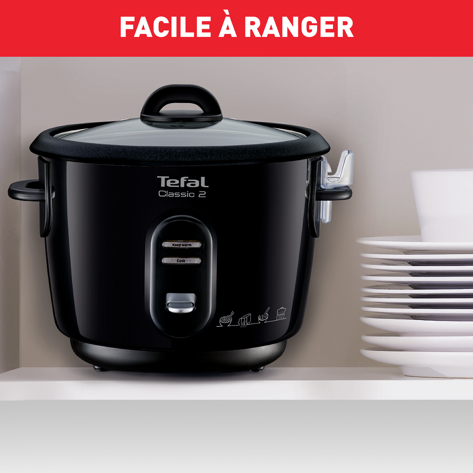 Cuiseur à riz Classic 2 noir | CUISEURS A RIZ | Tefal