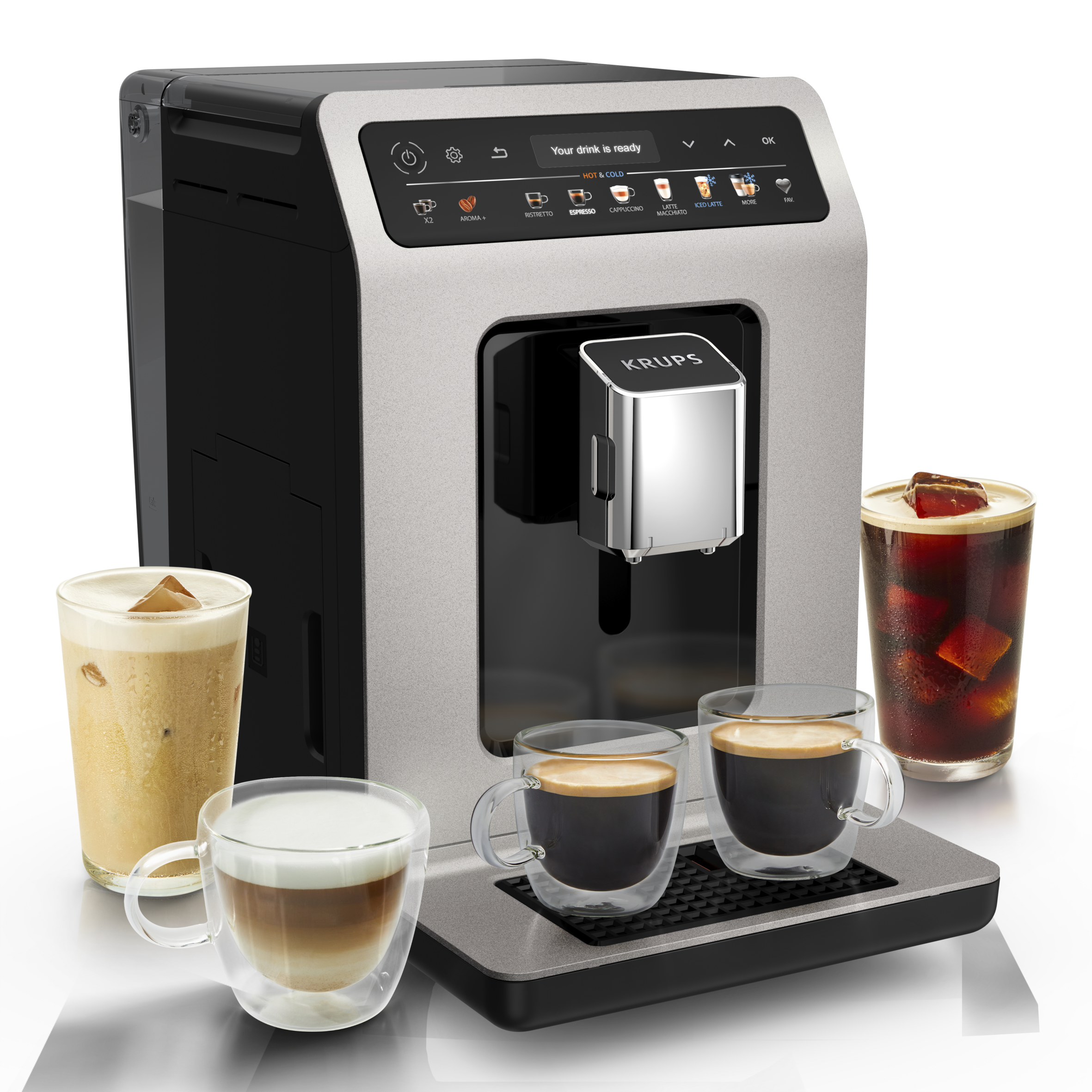 Evidence Hot & Cold, Machine expresso automatique, 18 recettes chaudes et froides