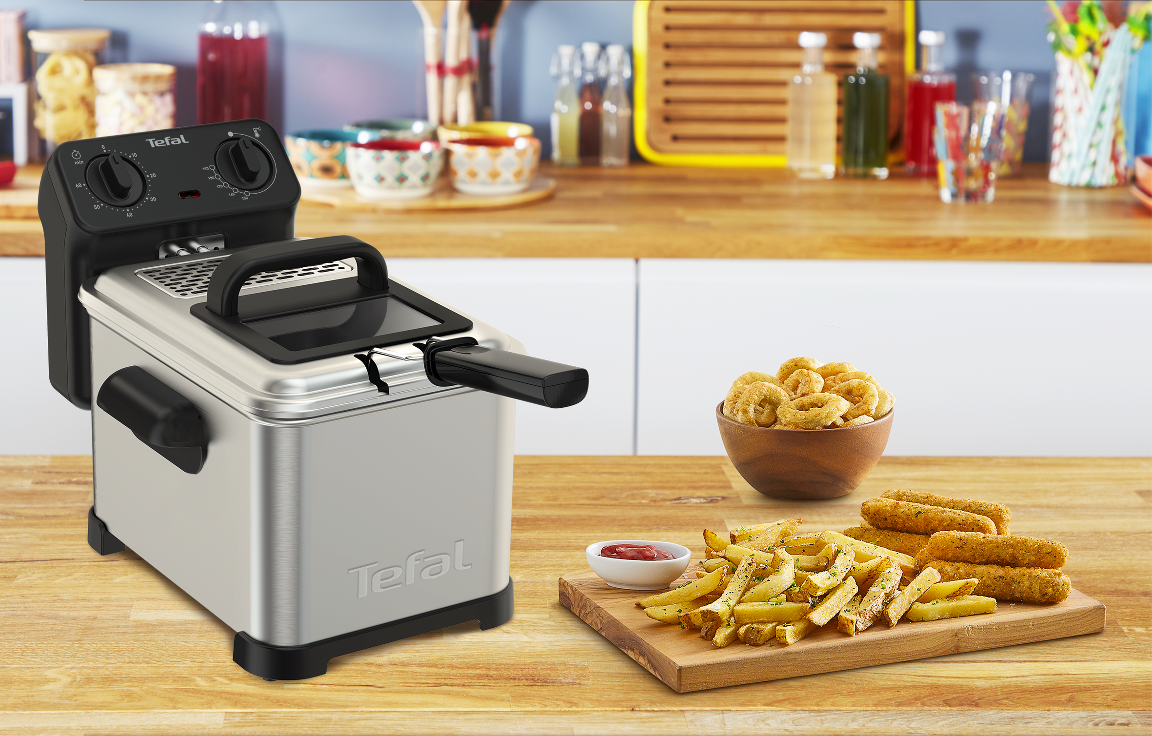 Friteuse Tefal 4L 2400W Inox/Noir FR507D10 - FR507D