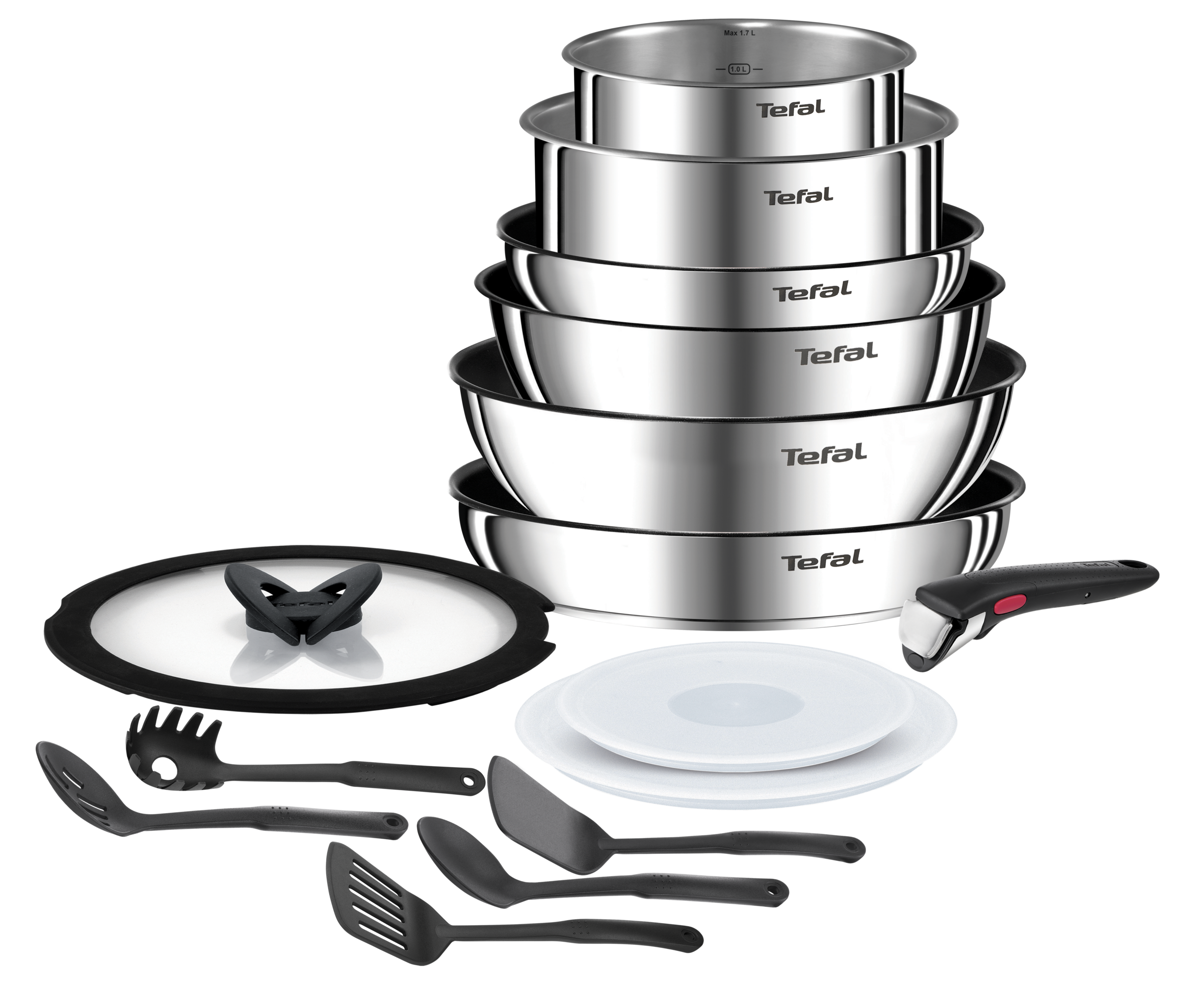 Set De Cuisine TEFAL Ingenio Emotion 10 Pièces – Compatible Induction, Inox