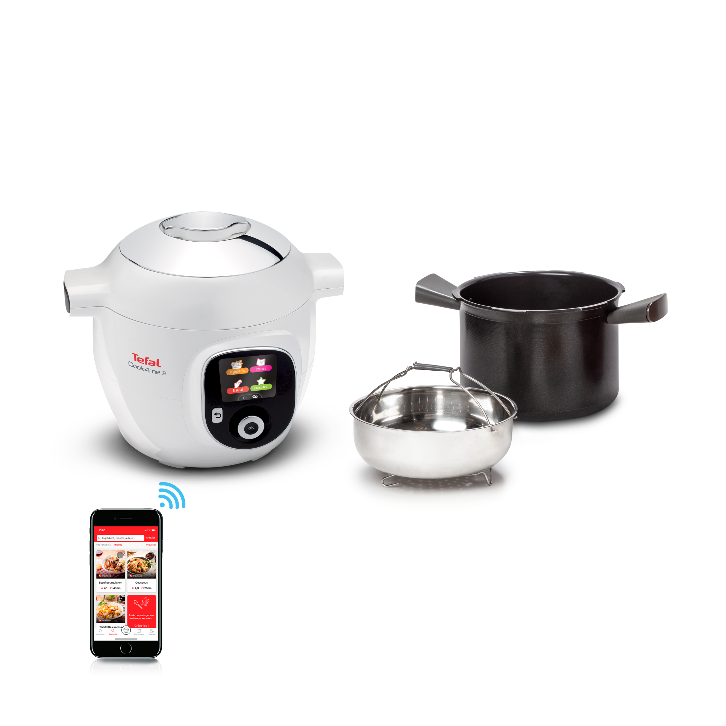 Multifunkční Elektrický Hrnec Tefal Cook4Me+ CY851130 Bílý | Tefal