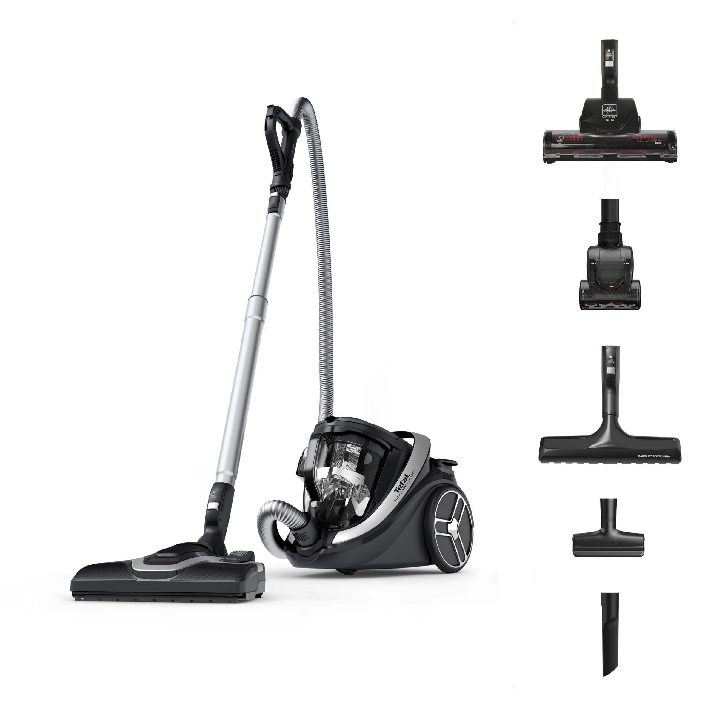 Tefal Silence Force Cyclonic Effitech, odkurzacz bezworkowy, 500 W, cichy, 2,5 l