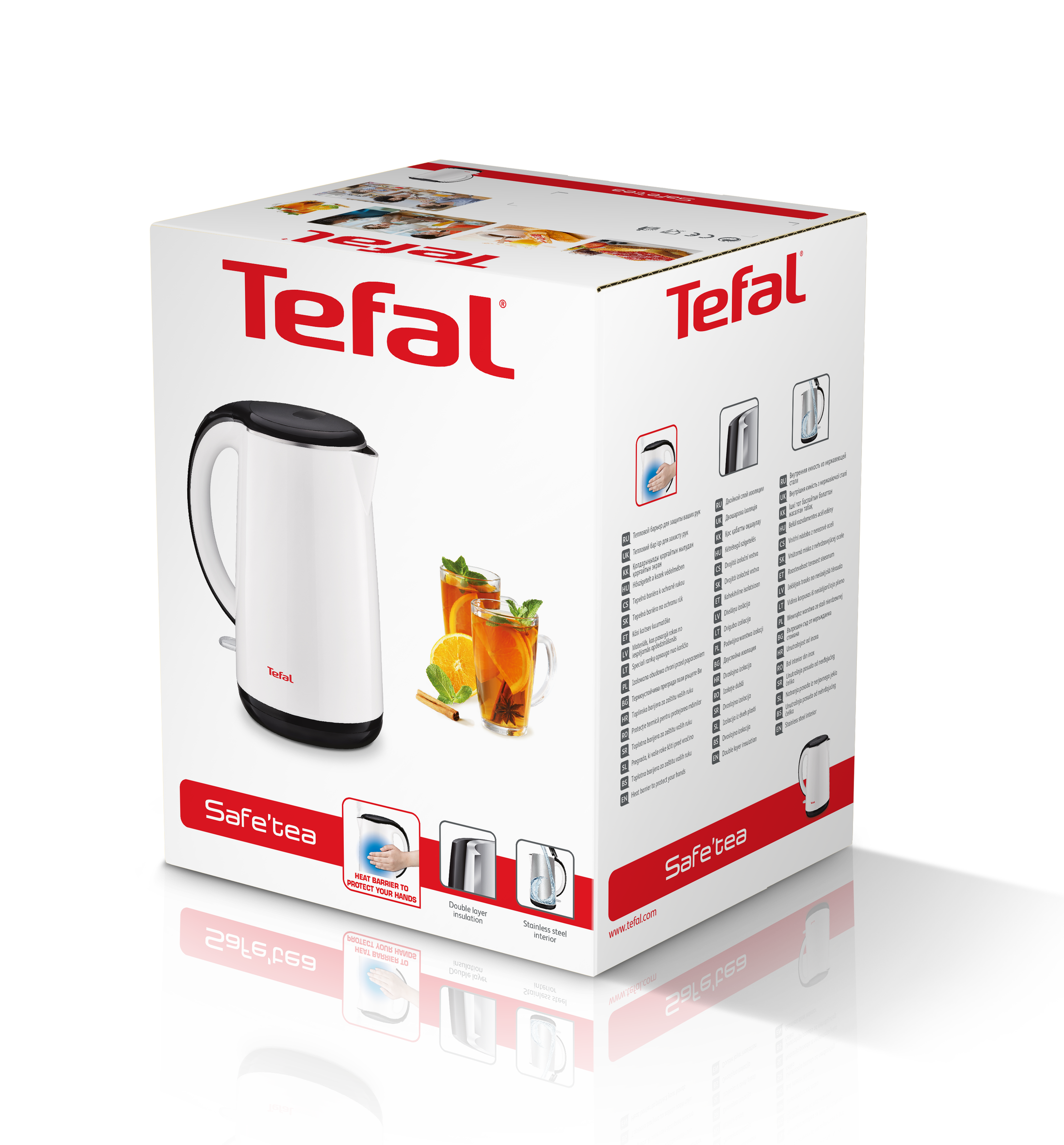 Tefal Safe Tea Kettle White 1.7L KO2601 TEFAL