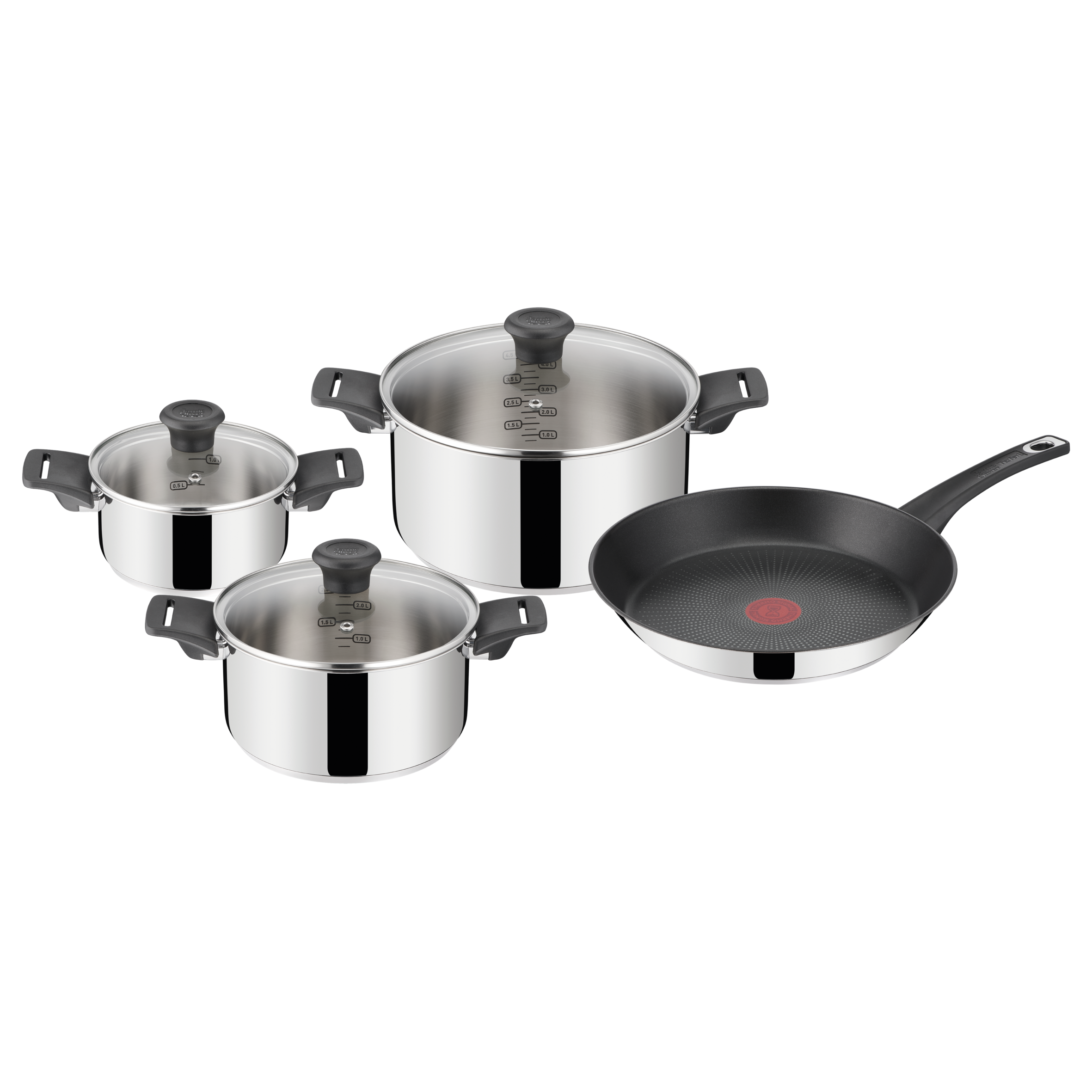 Jamie Oliver by Tefal Everyday Kitchen 7-teiliges Topf- und Pfannenset, E321S7