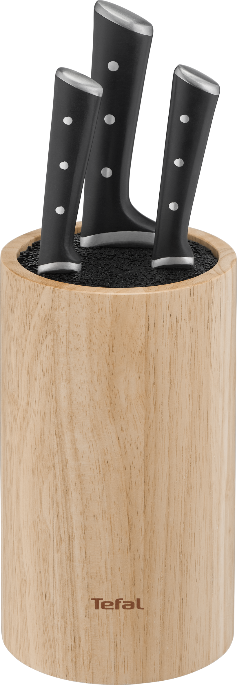 Set de 4 piezas Ice Force: bloque de cuchillos de madera universal + cuchillos para pelar 9 cm + Chef 20 cm + cuchillos utilitarios 11 cm