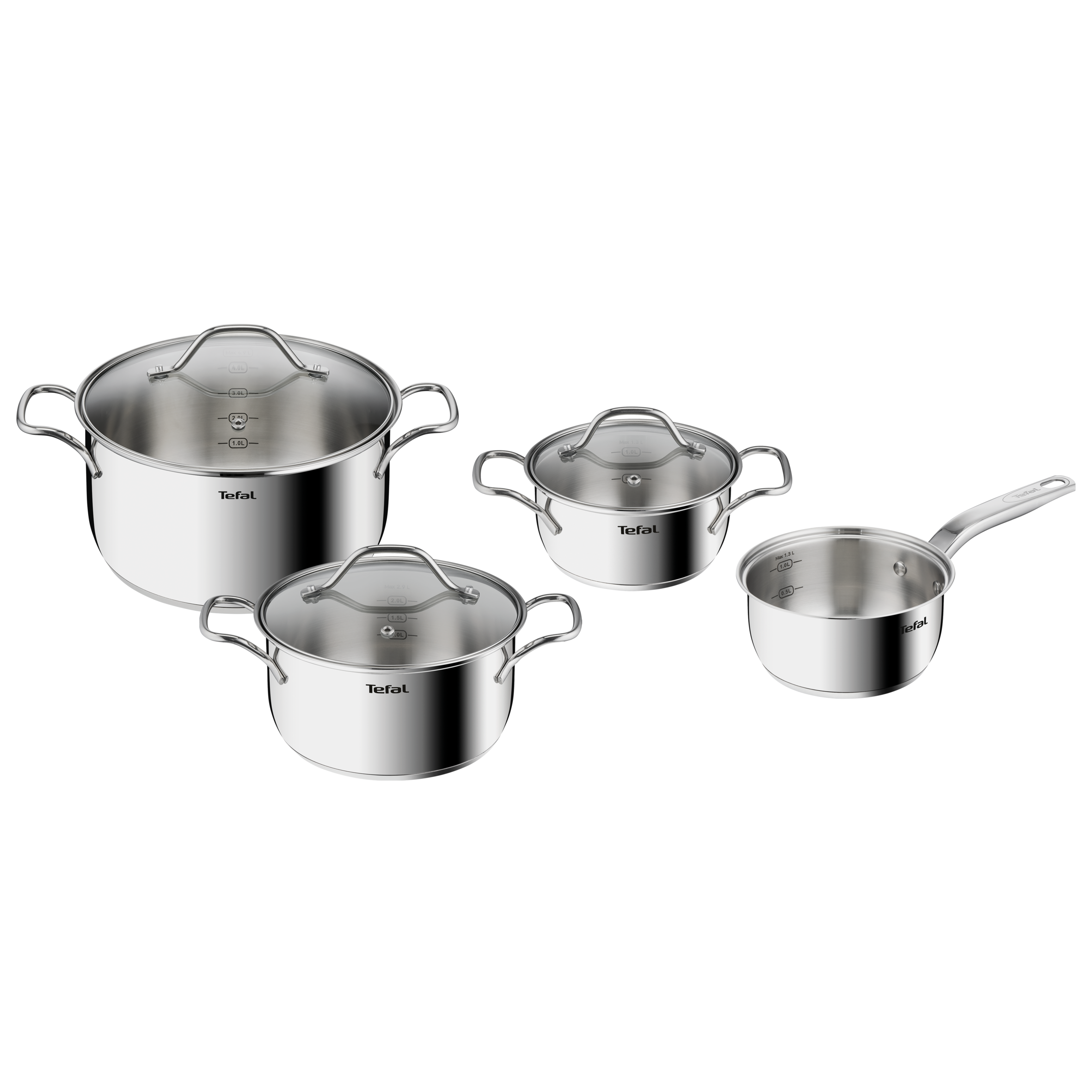 Intuition 7-teiliges Topfset Edelstahl B864S7 | Kochtopfsets