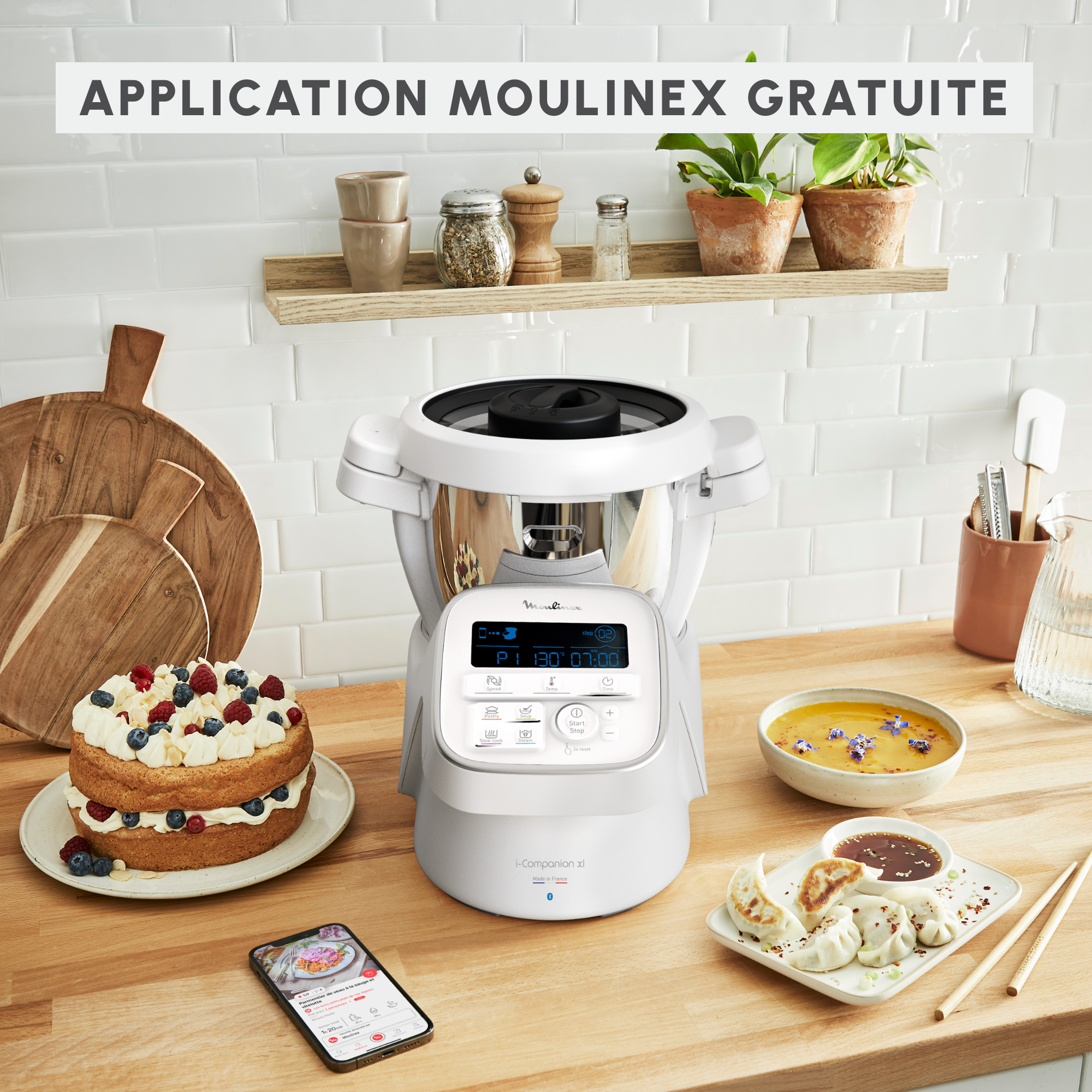 Robot Cuiseur Companion XL Connecté Moulinex - Comme Neuf - Modèle YY4418FD