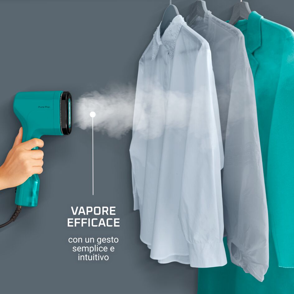 Pure Pop, Stiratore Verticale Portatile, Pad Reversibile, Aqua