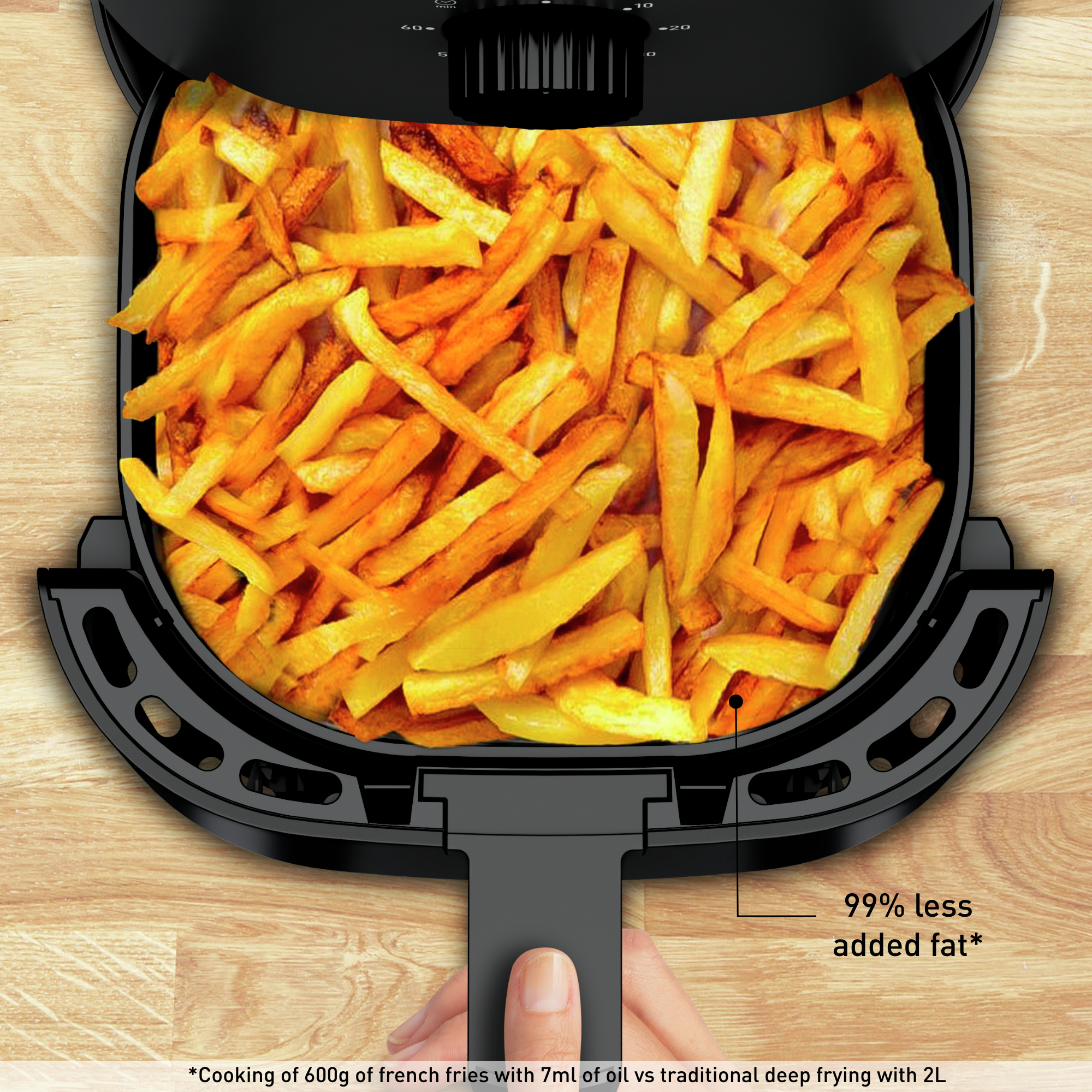 Easy Fry Essential, Air fryer mono tiroir, 3,5L, Jusqu'à 4 personnes ...