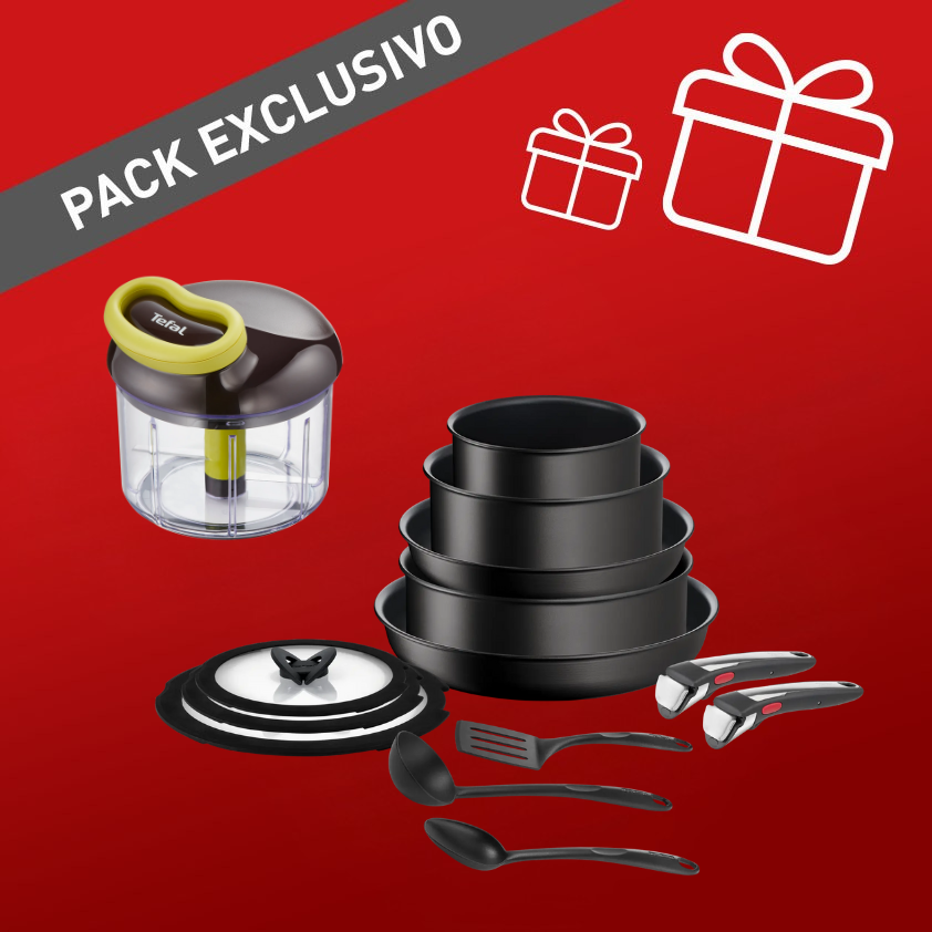 Pack batería de cocina 13 piezas Ingenio Unlimited On y picadora 5 second 900ml