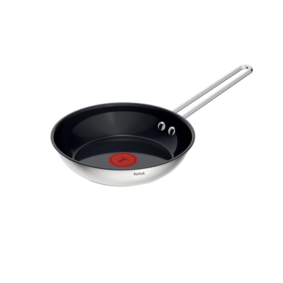 Tefal Resist D52606 Poêle à frire en aluminium pour induction 28 cm Signal thermique à température de cuisson idéale Particulièrement robuste Revêtement anti-adhésif Nettoyage facile Compatible avec