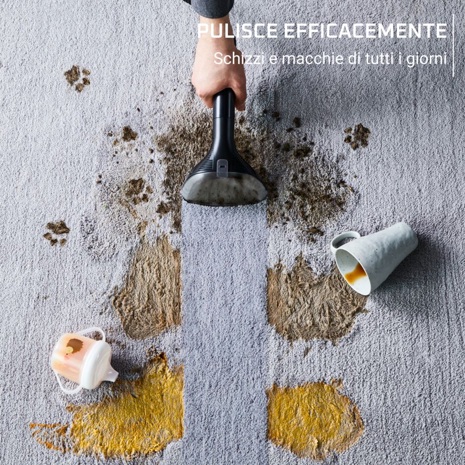Clean It, Lavatappeti, Pulizia rapida di Macchie e Liquidi, Design Compatto