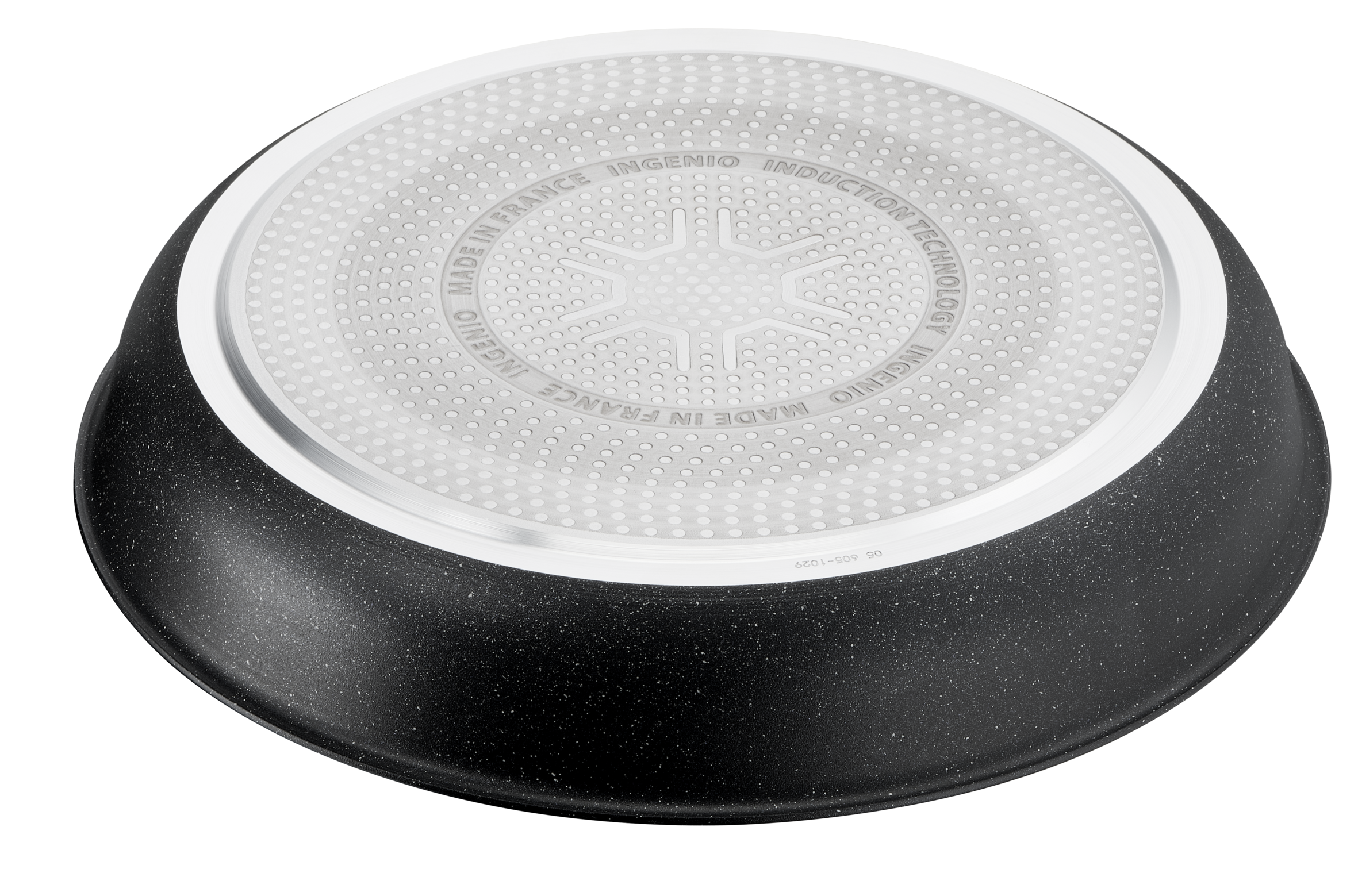Tefal Ingenio Black Stone Set Pentole 4 Pezzi Con Manico Rimovibile - Casseruole 16/18/20 Cm + Maniglia - Antiaderente Mineralia+, Adatto A Induzione, Fatto In Francia - 4