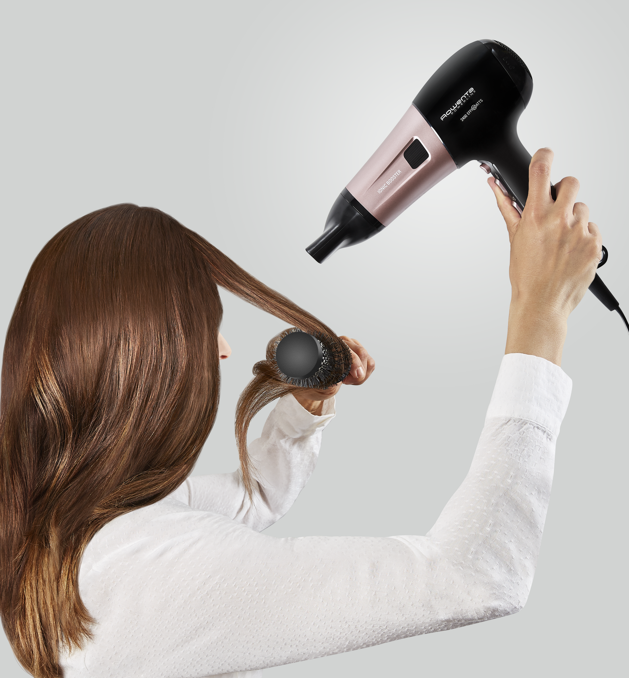 Secador de pelo Powerline Negro y Rosa 2400 W de Rowenta