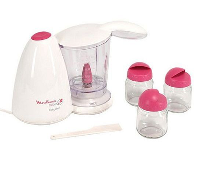hachoir babychef blanc/rose