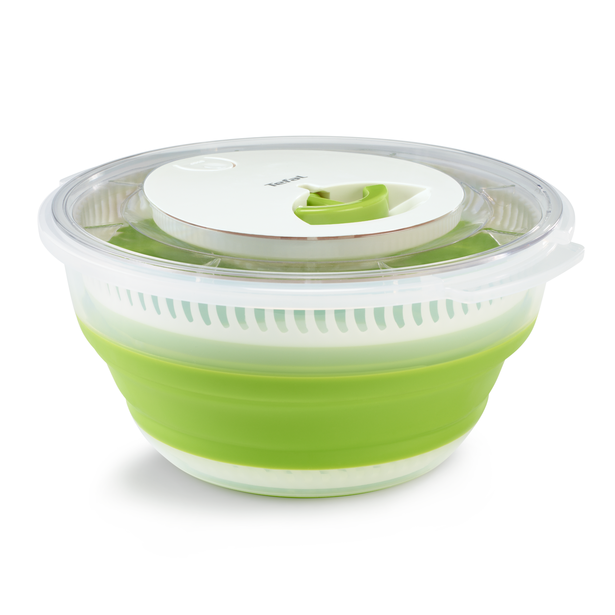 Tefal, Essoreuse à salade pliable, 4 L, Compacte, Base antidérapante, Compatible lave-vaisselle