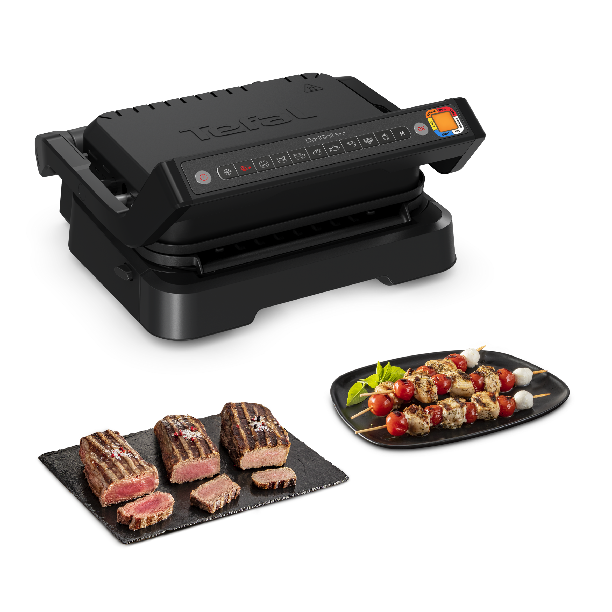 OptiGrill 2 w 1 GC772830 Perfekcyjnie dobrana temperatura i czas