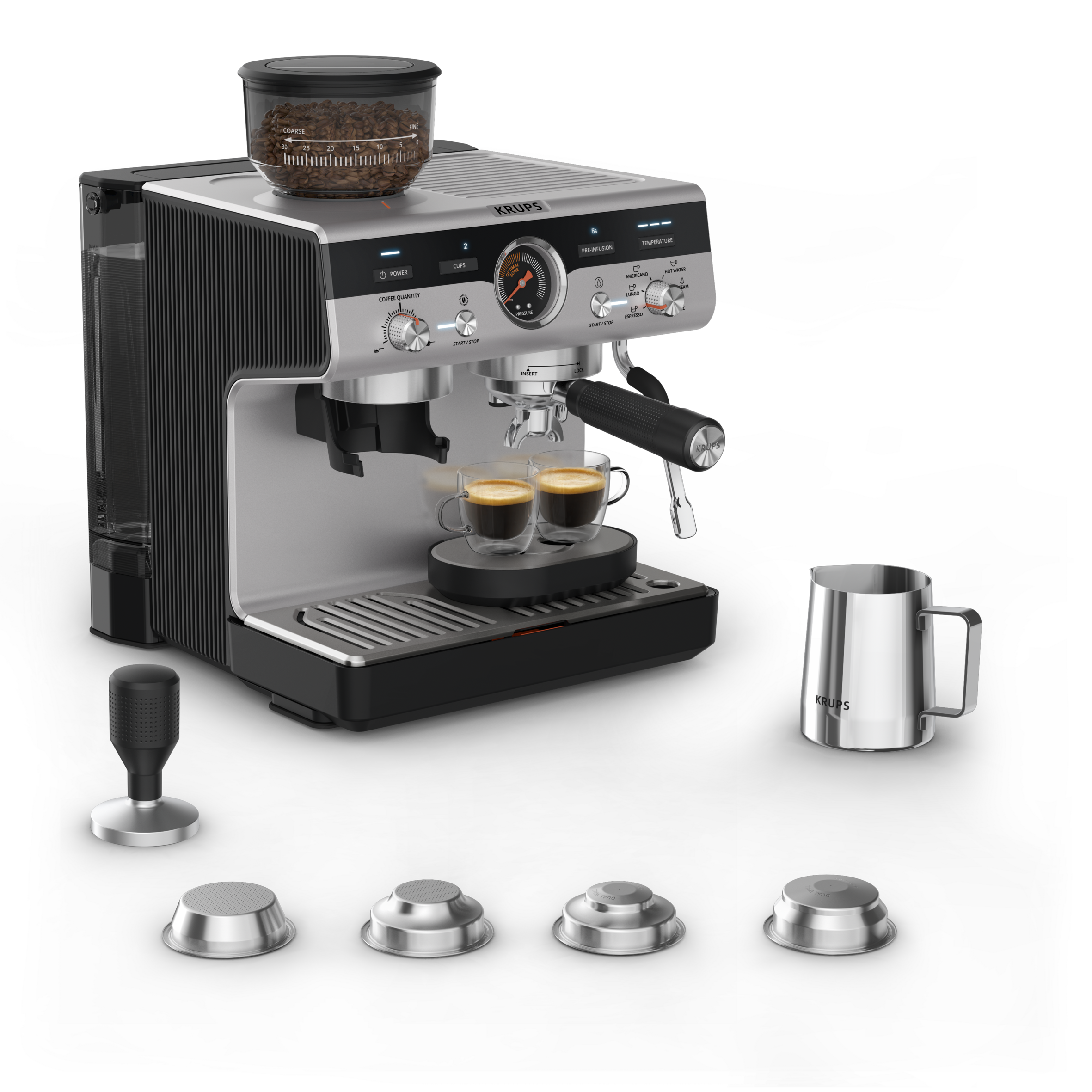 Ekspres kolbowy z młynkiem KRUPS Precision XP801T