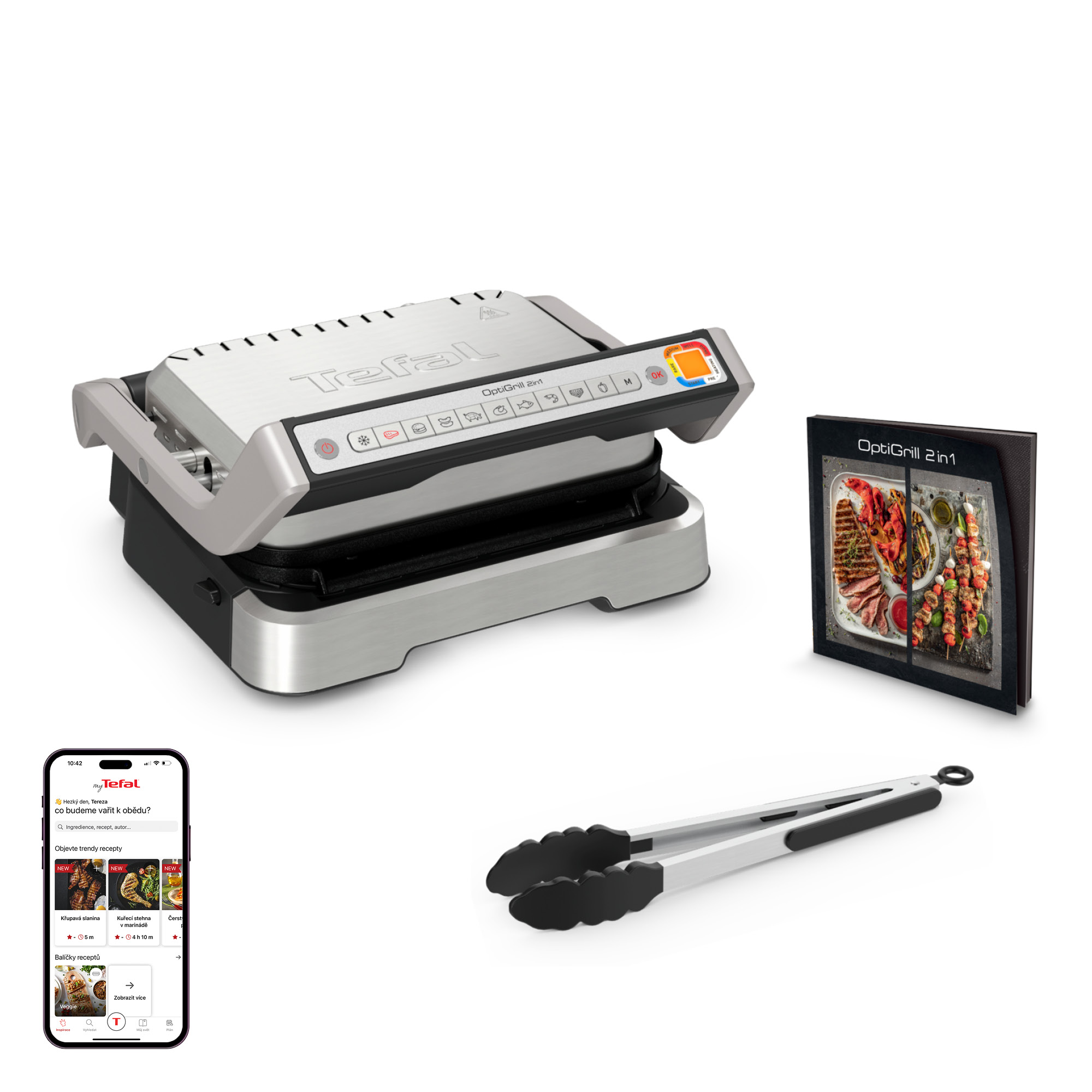 GC773D30 OptiGrill 2v1 Inteligentní gril Tefal