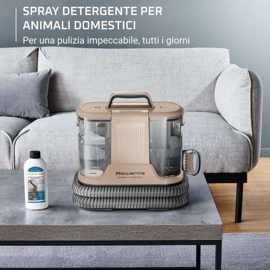 Clean It, Lavatappeti, Pulizia rapida di Macchie e Liquidi, Design Compatto