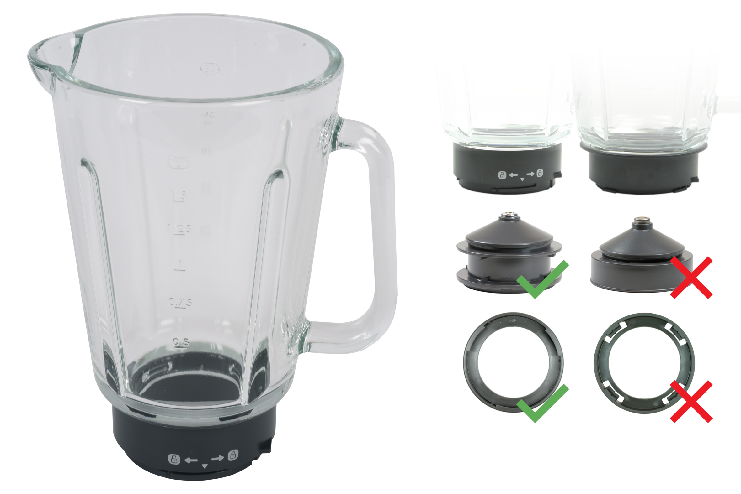 Brocca Caraffa Graduata In Vetro 350ml Dfh, Caraffa Graduata Vetro