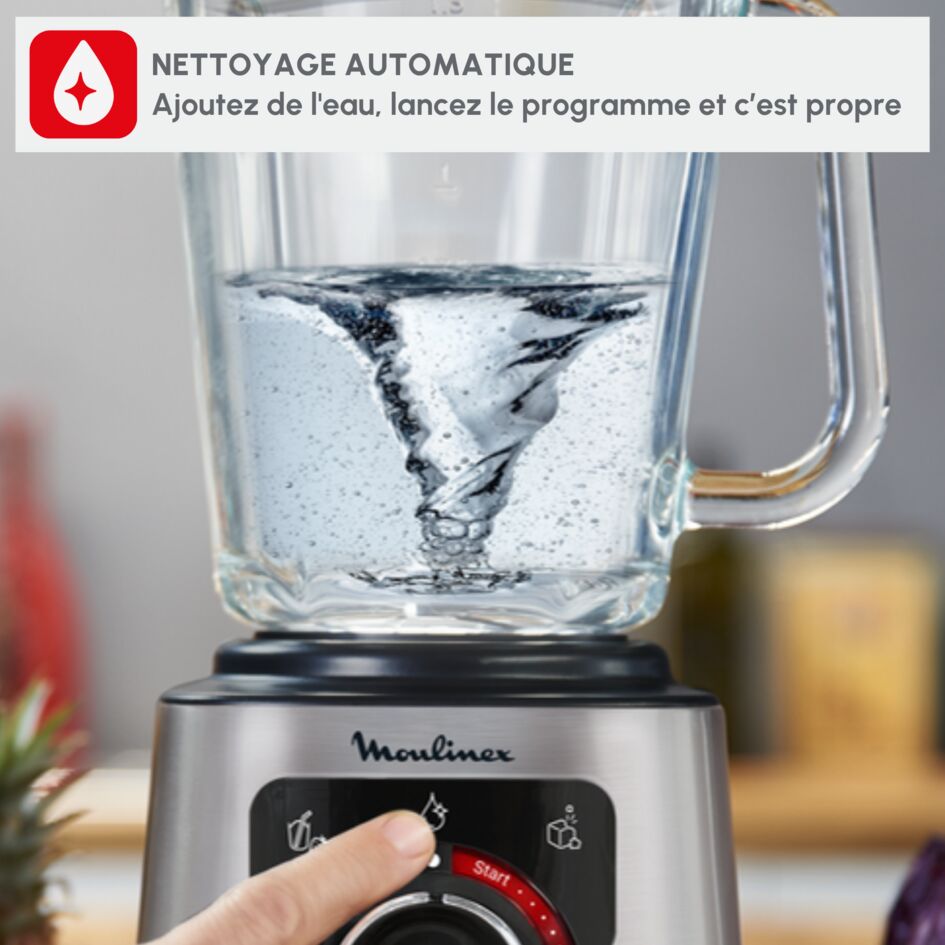 Moulinex LM871D 1,5 L Mélangeur de table 1200 W Acier inoxydable, Gris