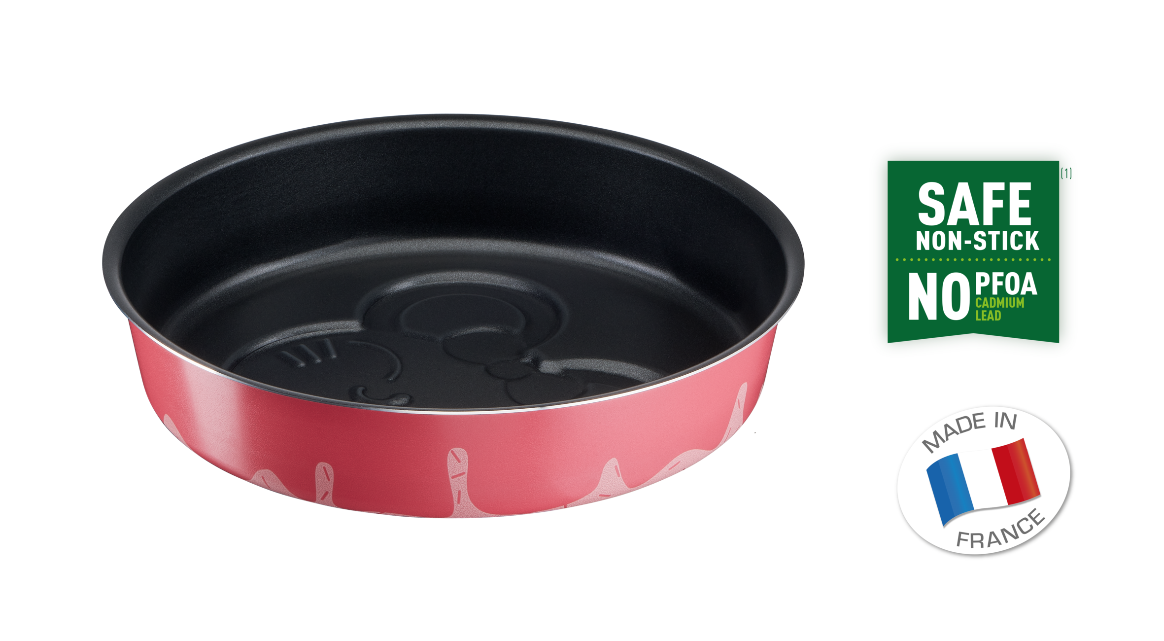 CHEFCLUB BY TEFAL® Moule à manqué embossé souris 24 cm rose