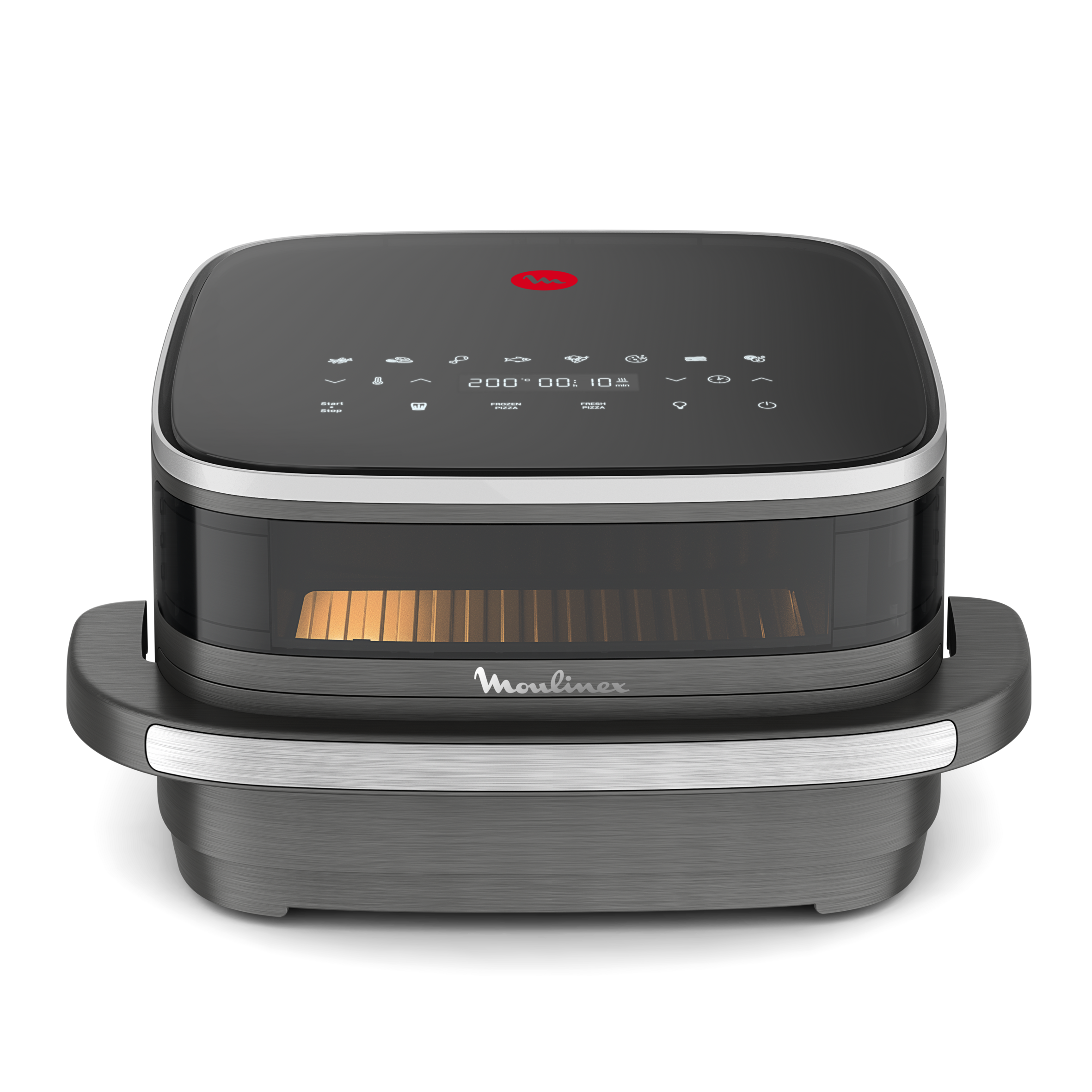 Easy Fry XL Surface & Pizza 4L, air fyrer, grande surface de cuisson, Format compact, Fenêtre, roulette à pizza